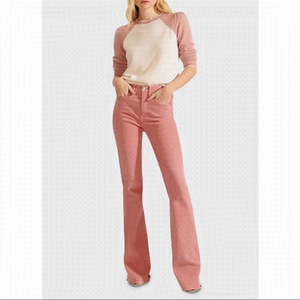 Veronica Beard Albertina Pink/Cream 100% Cashmere Sweater